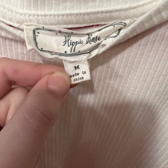 Hippie Rose Tie Front Tee! Worn Once - Picture 2 of 3